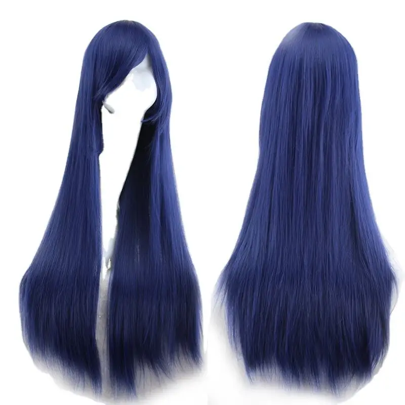 Made in China quality long straight hair anime cos colorful female wig cosplay party wig full head cover