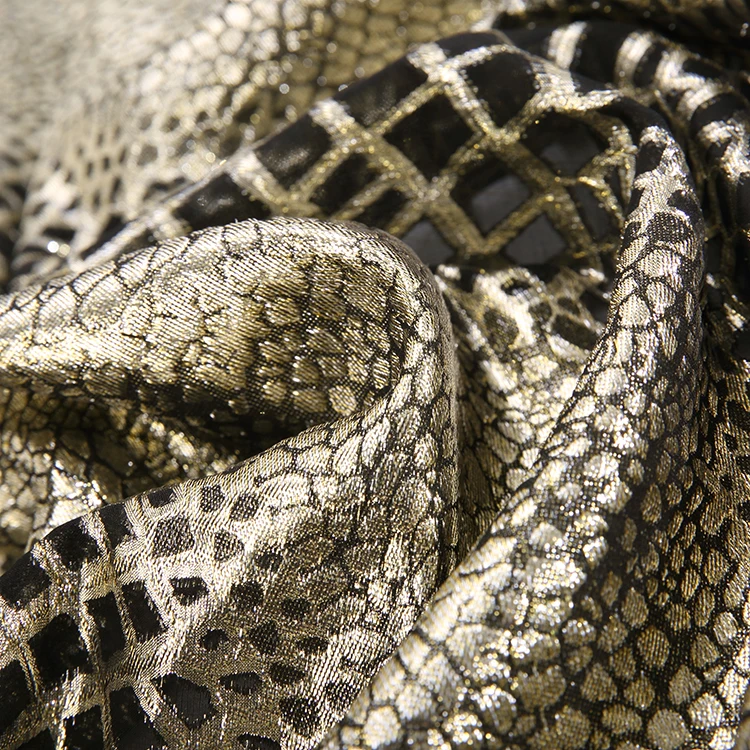 high quality 14M/M 68% pure SILK 16%METALLIC clip jacquard silk fabric custom metallic