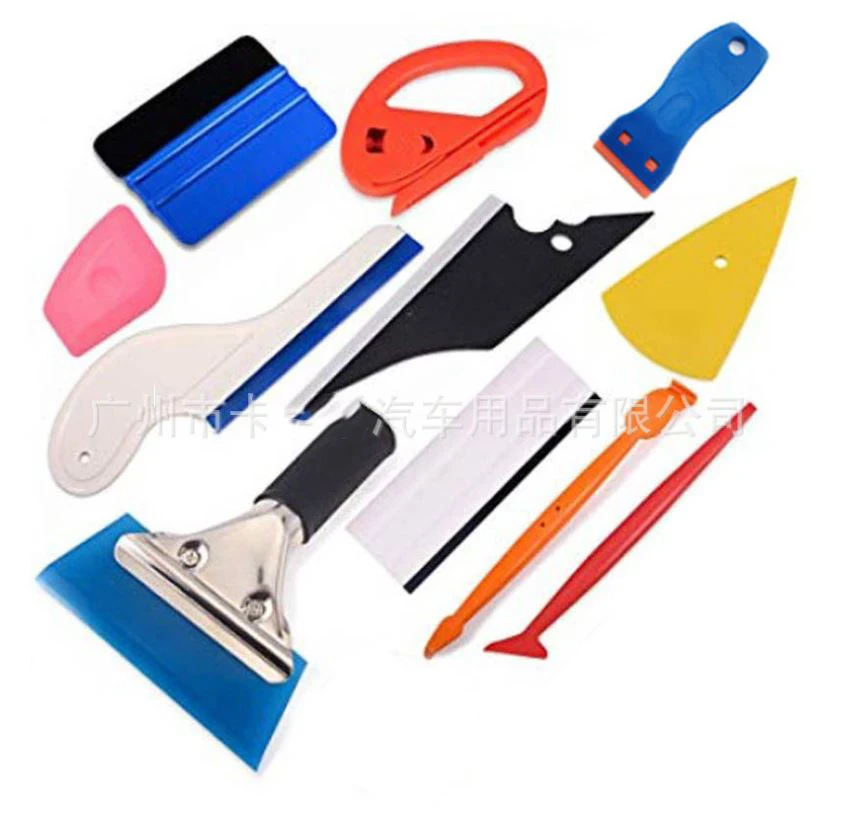 Car Vinyl Wrap Tool Set Magnet Squeegee Stick Squeezing Scraper Carbon Fiber Film Wrapping Cutter Aid Tool Window Tinting