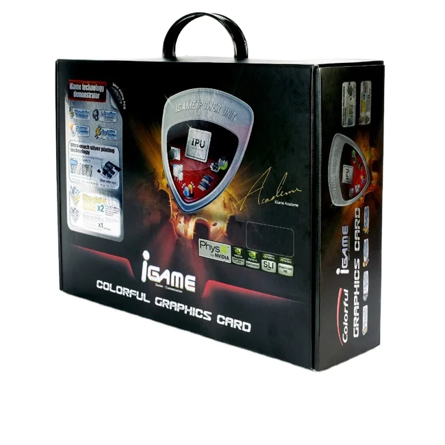 Custom design matte brown corrugated board paper big carton  laptop shipping box with handle