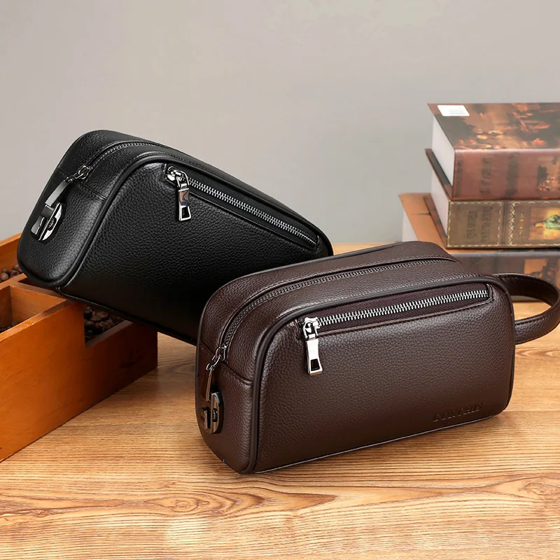 High Quality PU Leather Men Clutch Bags Fashion Business Clutches Card Pack Phone Coin Purses Travel Anti-theft Wallet Male