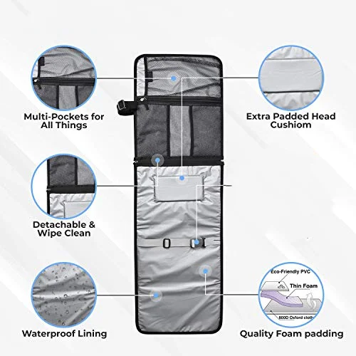 Waterproof Portable Diaper Changing Pad Clutch Kit Baby Diaper Changing Mat with Fasten Belt