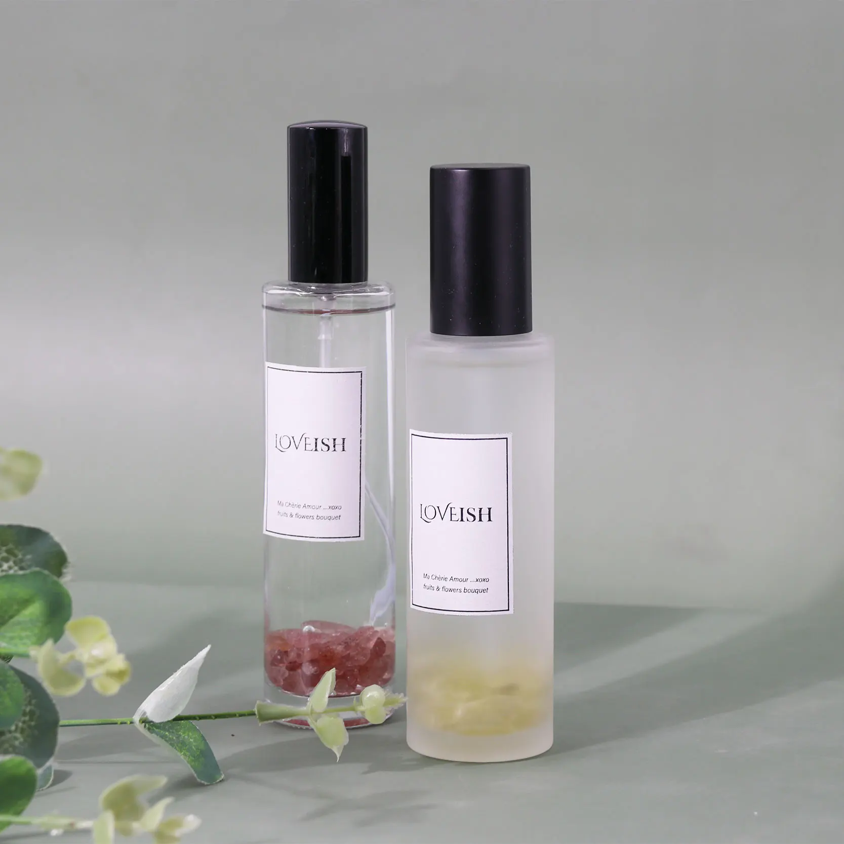 Custom Healing Crystal Infused Essential Oil Organic Clothes Fragrance Bathroom Deodorant Lasting Fragrance Room Spray