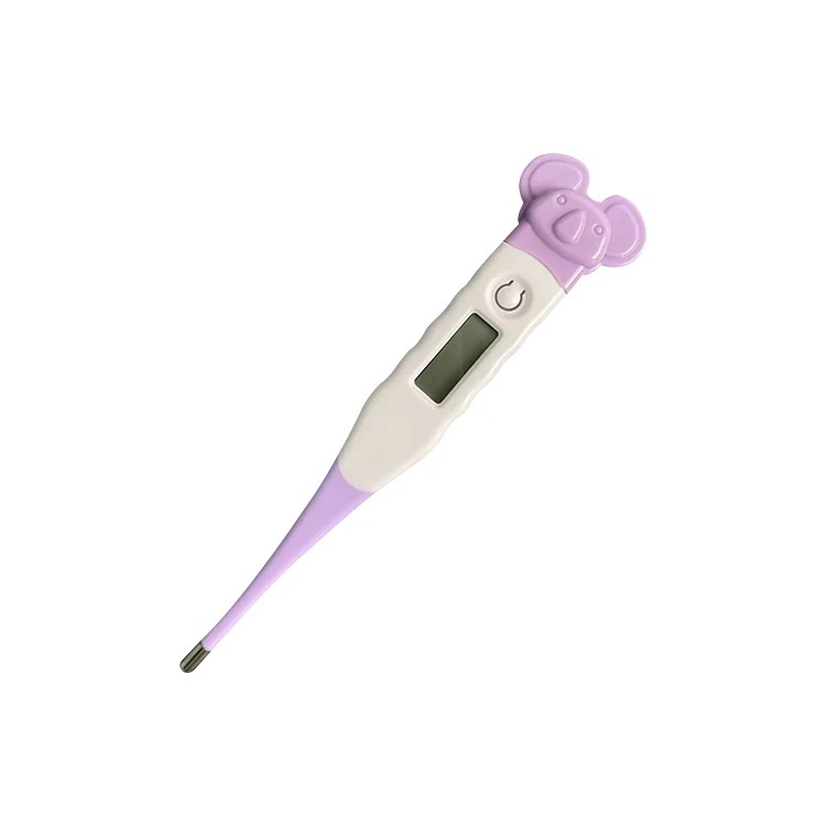 Electronic Digital Thermometer Safety Mercury Free Flexible Cartoon Hippo Cartoon Thermometer