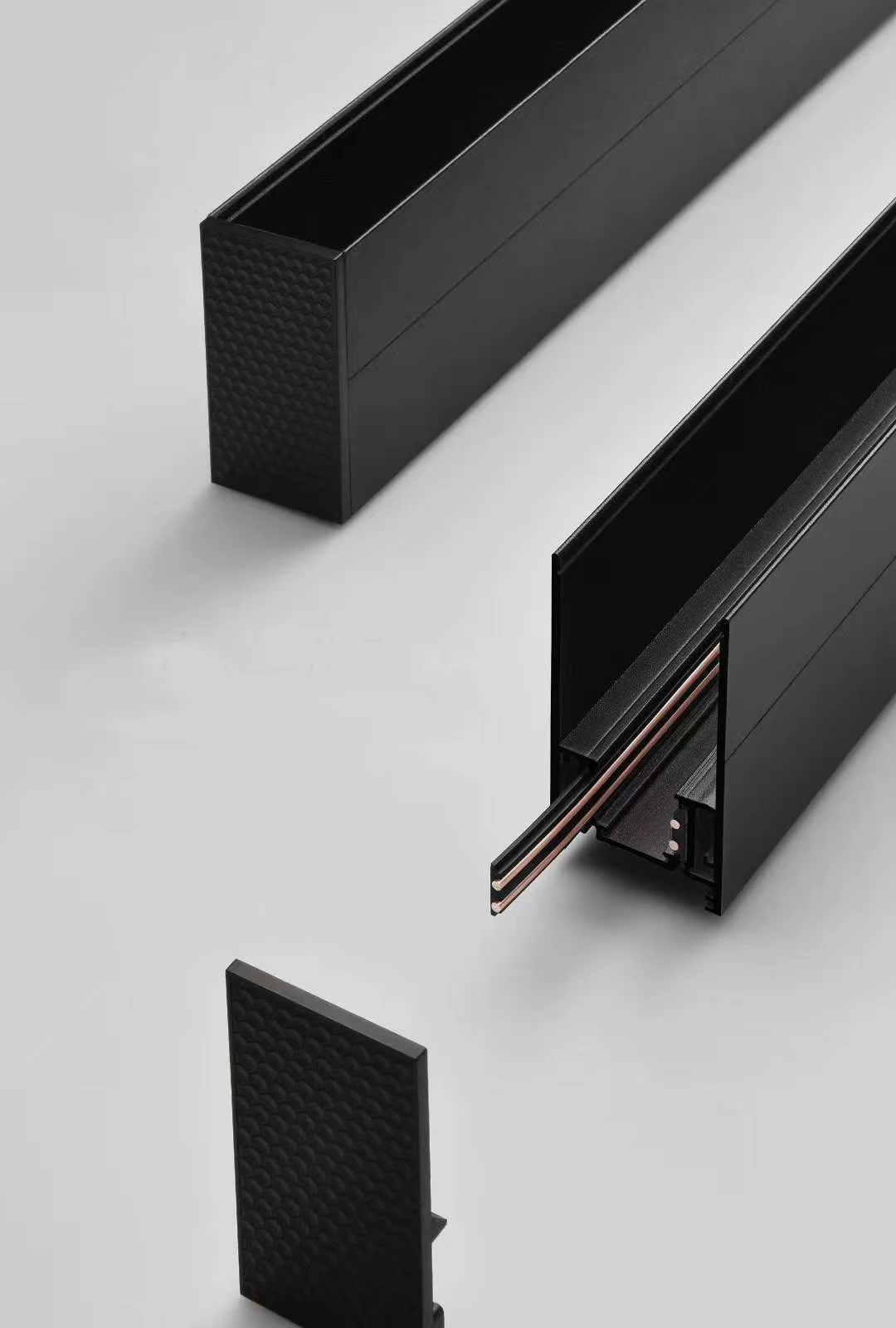 Modern Design  Magnetic Track Rail Surface mounted  /Suspending rai 1.5mm 1m/2m/3m For Home/Office Linear Track Light System
