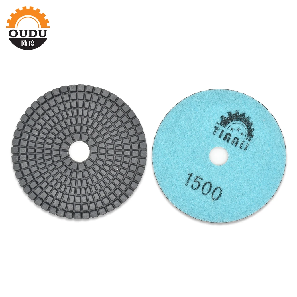 4Inch 7Step Grit 30#-5000# Diamond Polishing Pad 100mm Wet And Dry Flexible Resin A-Class Good Quality For Stone Floor Polishing