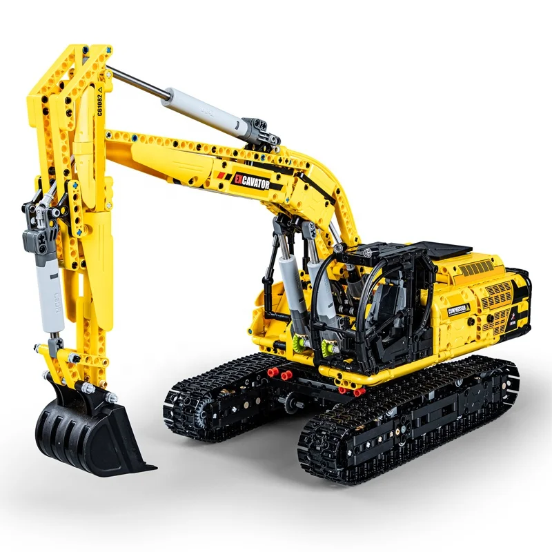 C61082 Cada блоки 1:20 город дистанционное управление инженерный автомобиль RC экскаватор игрушки Модель пластиковые строительные наборы для мальчиков