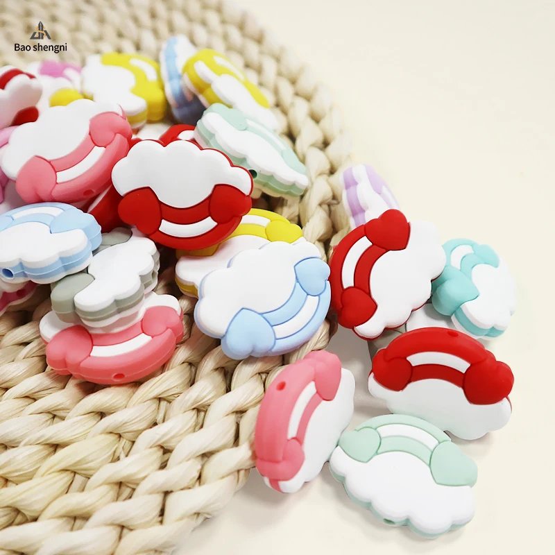 New Lovely Food grade Silicone Beads  Cartoon Baby Teeth Beads  Baby Teeth Toys Baby Teether DIY Beads
