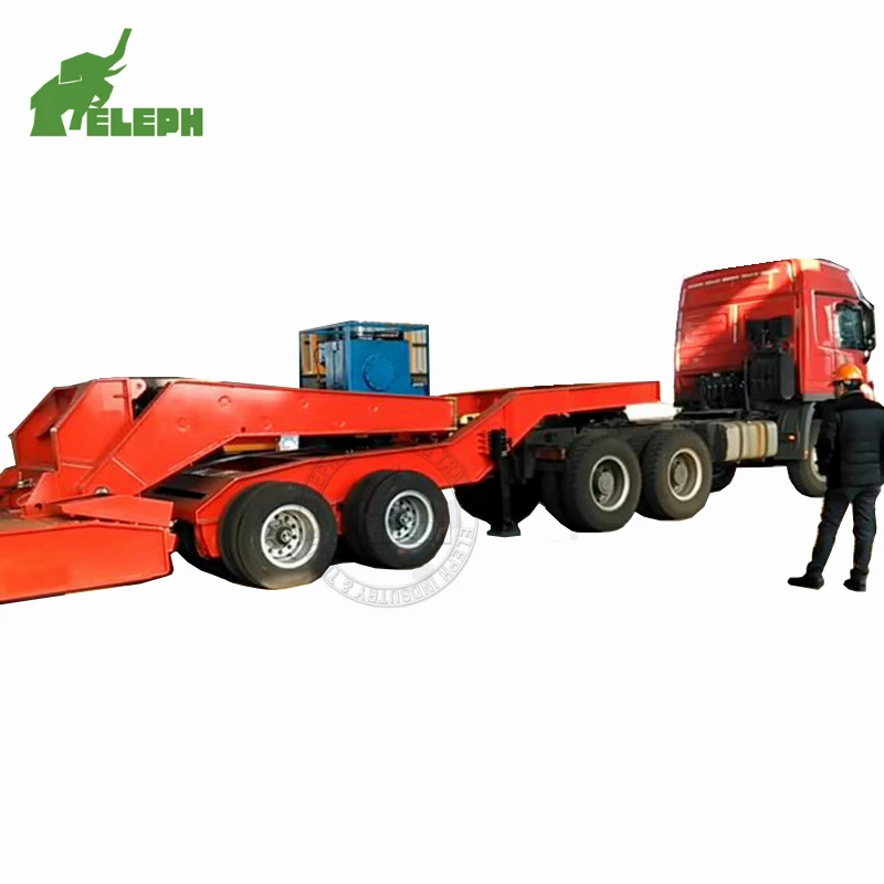 Топ продаж высокое качество 2 оси Буксировка Lowboy прицеп тележка