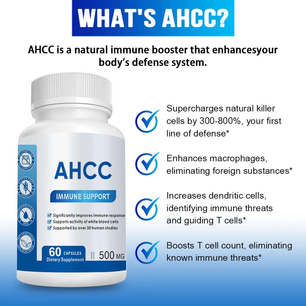 ahcc capsule Wholesale Price soft Mushroom Extract Active Hexose Correlated Compound ahcc 1500 mg supplement 750 ahcc capsule
