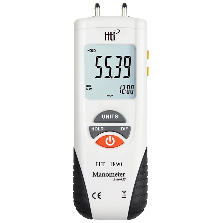 Portable digital differential manometer gas manometer air manometer HTI HT-1891