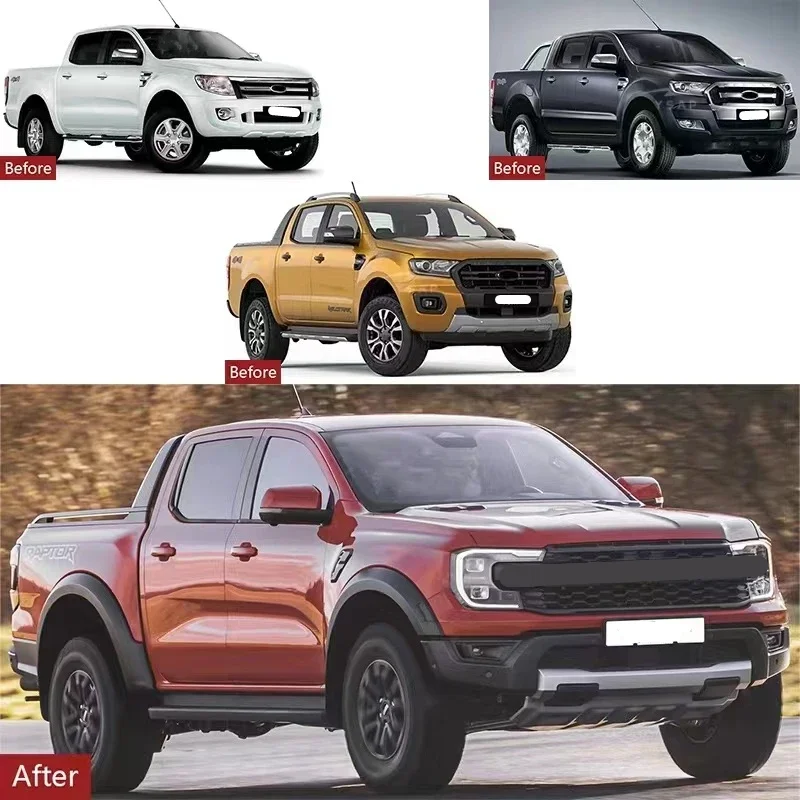 2012-2020 For Ranger 4x4 Conversion Body Upgrade Kit Exterior Upgrade for T6 T7 T8 Truck Pickup Compatible to 2023 Raptor Model