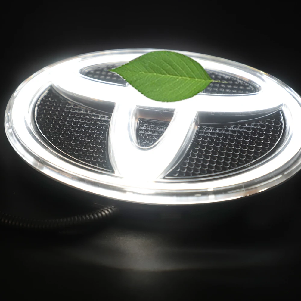 High Quality 4d 5d Car Front  LED Headlight Auto Front Emblem Badge Logo LED Light For  Vehicle Toyota Prado Landcruier