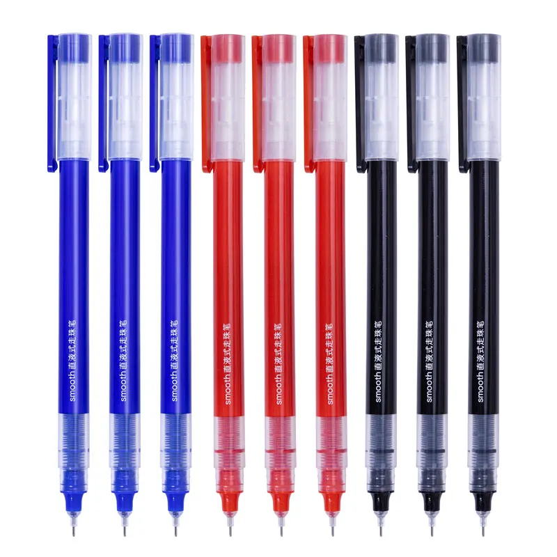 Wholesale Large Capacity Gel Pen Rolling Ball Pens Quick-Drying Ink 0.5 mm Extra Fine Point Liquid Ink Pen For Student Office