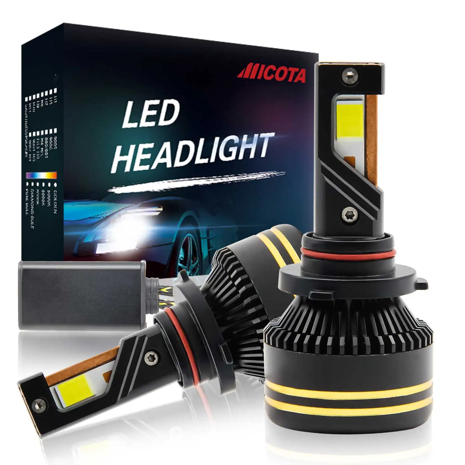 Super bright G77 Car Bulbs 300W 50000 Lumen H4 H7 H11 9005 9006 9012 Car 6000k CSP Chip led headlights