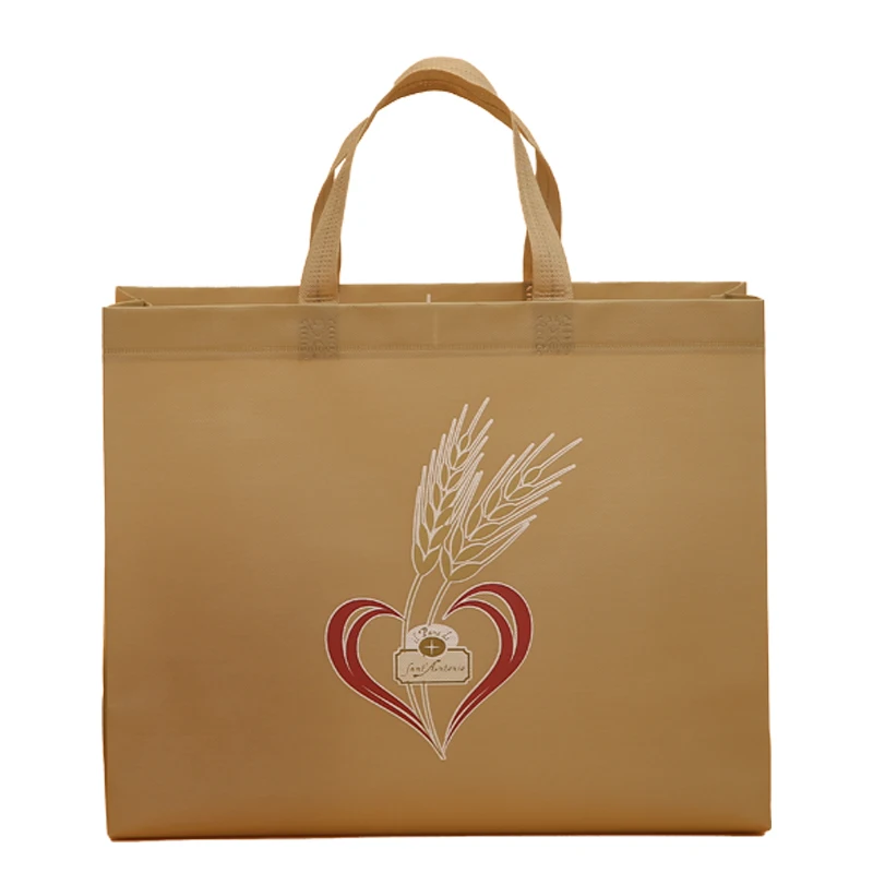 Cheap price ultrasonic sealed pressing pp bag non woven laminated tote promotional pla non wove gift christmas bag print