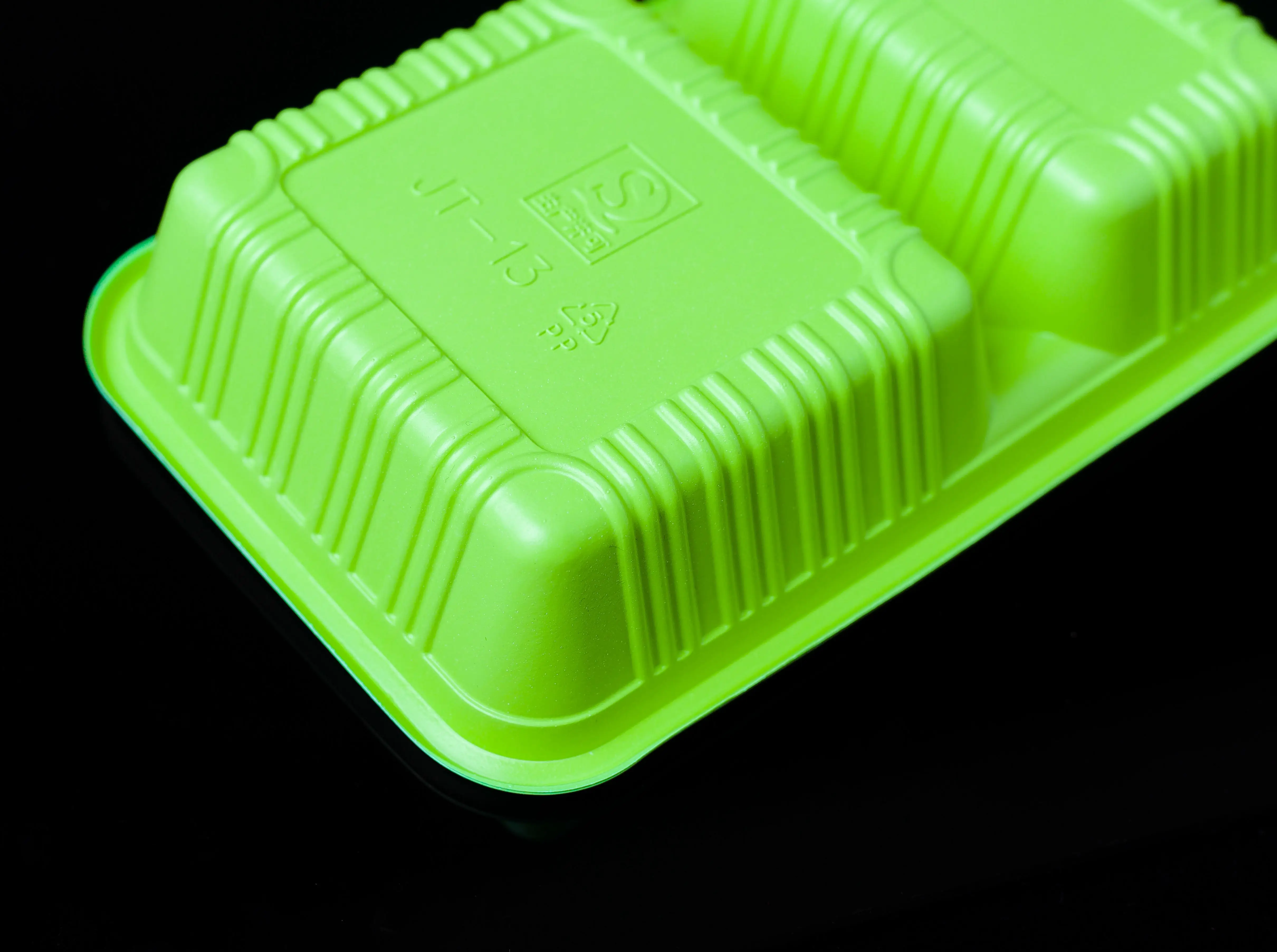 Plastic PP Food container 2 division rectangle disposable 400/250ml food packaging box