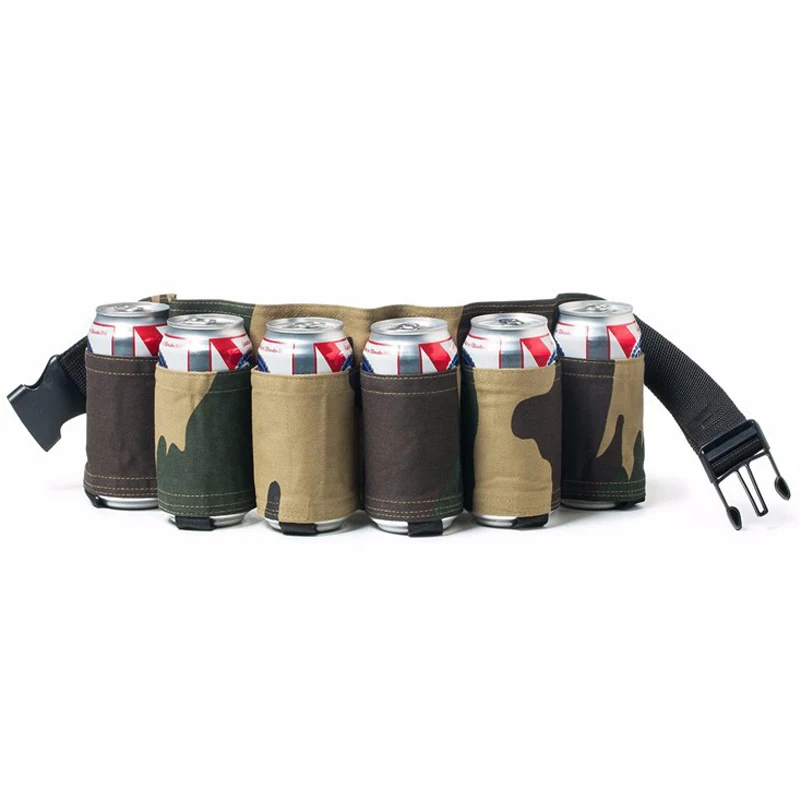 Hight Quality Neoprene Beer Can Holder Adjustable 6 Pack Belt with Buckle