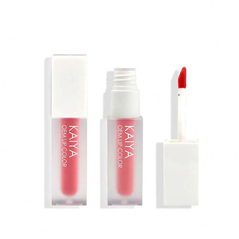 
OEM New Arrival Wholesale Custom Cosmetic Makeup liptint Lip Gloss Private Label Velvet Liquid Lipstick Matte Lipgloss 