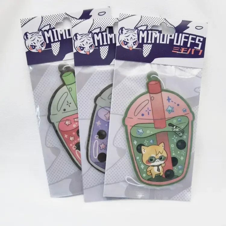 Make your own design car air freshener hanging long lasting smells paper air freshener with custom card package