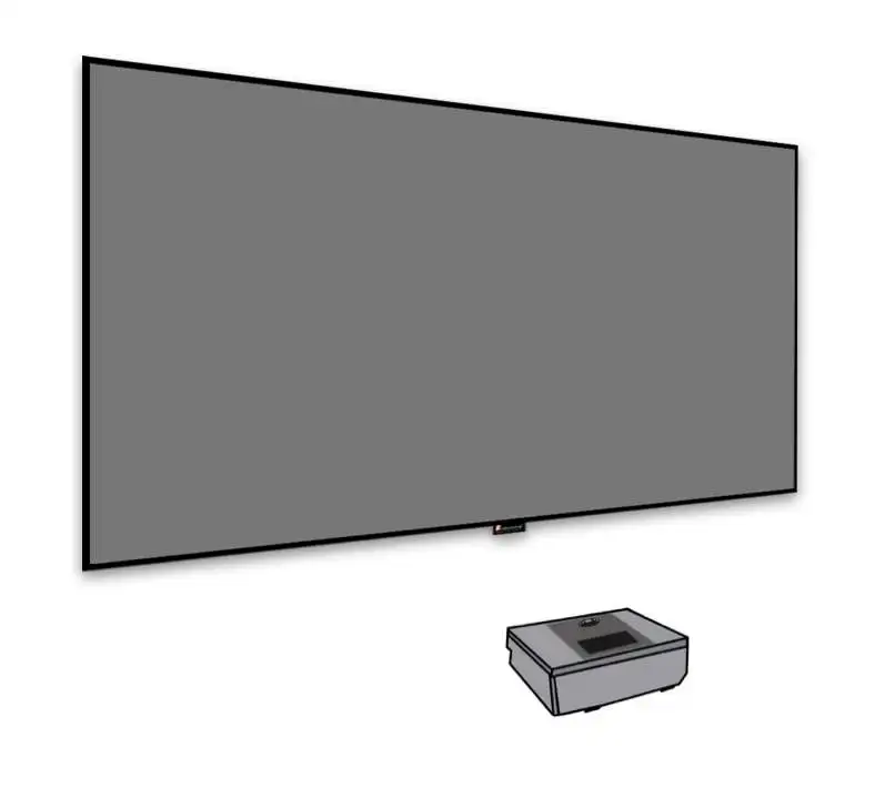 Factory supply 120 inch 16 9 format 1cm fixed frame ultra short throw projector screen with high level 4k fabric