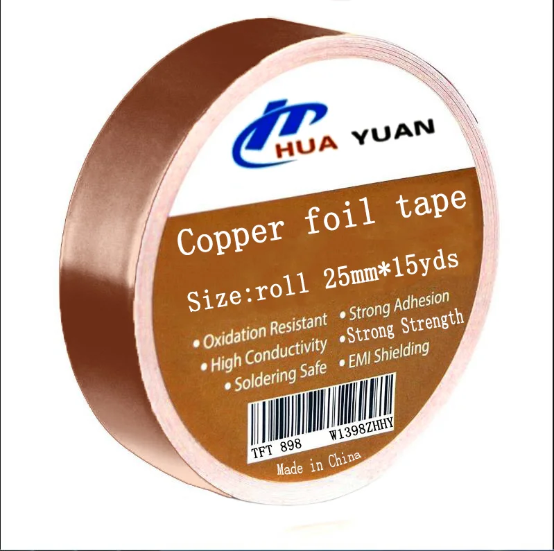 China Copper Foil  Die cut High Temperature Resistance Single Conductive Adhesive Shielding Tape