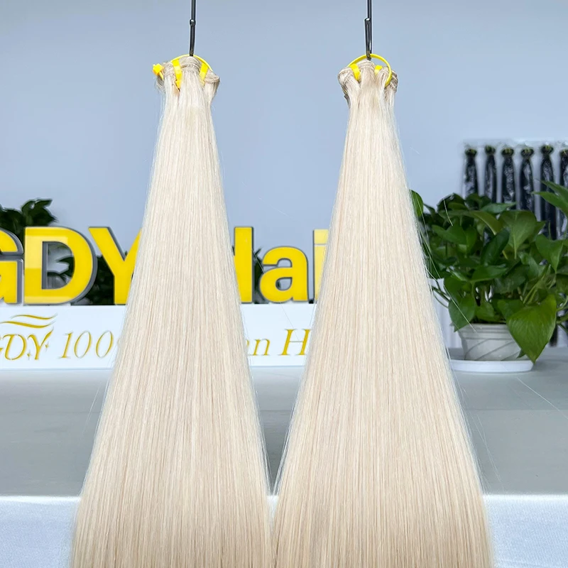 22 Inch Top Grade Weaver Double Weft 100% Natural Unprocessed Cambodian 613 Blonde Raw Double Drawn Virgin Hair Bundles