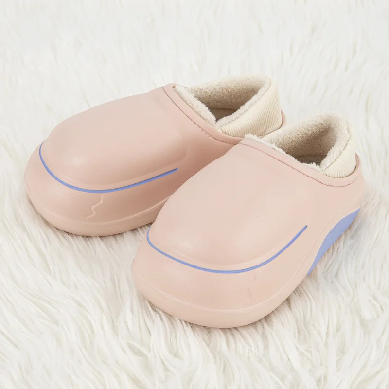 High quality EVA Warm home slippers Customized own pattern upper sports  warm shoes