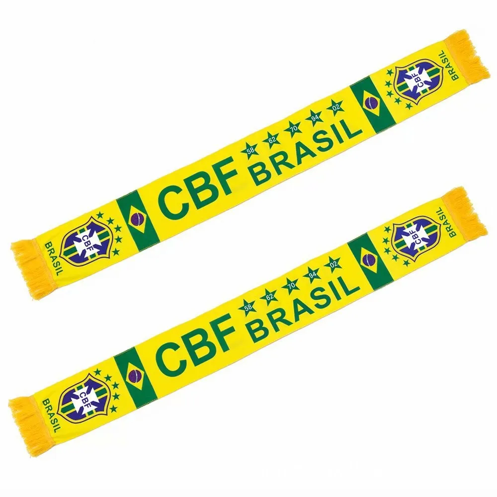Custom logo Scarves Polyester  Worlds Cup  Qatar Argentina Spain France Brazil Germany Football Cheer Scarf