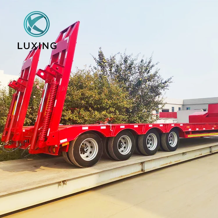 Фабрика 3-х осевой Технические данные: около 50 т транспортное оборудование грузовик низкорамный полуприцеп