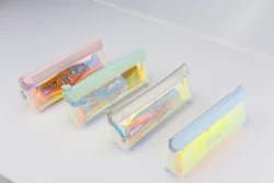 Пенал с голограммой, ПВХ чехол на молнии для карандашей, косметичка, сумочка для кистей для макияжа, пенал для канцелярских принадлежностей, органайзер для паспорта