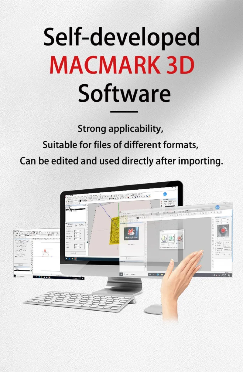 Multifunctional Mini Curved Surface 3D Fiber Laser Marking Machine Price