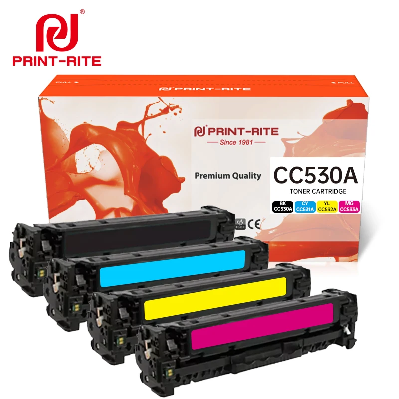 CC530A CE410A CF380A CC531A CC532A CC533A картридж с тонером совместимый чипом для принтера HP Color LaserJet CP2020