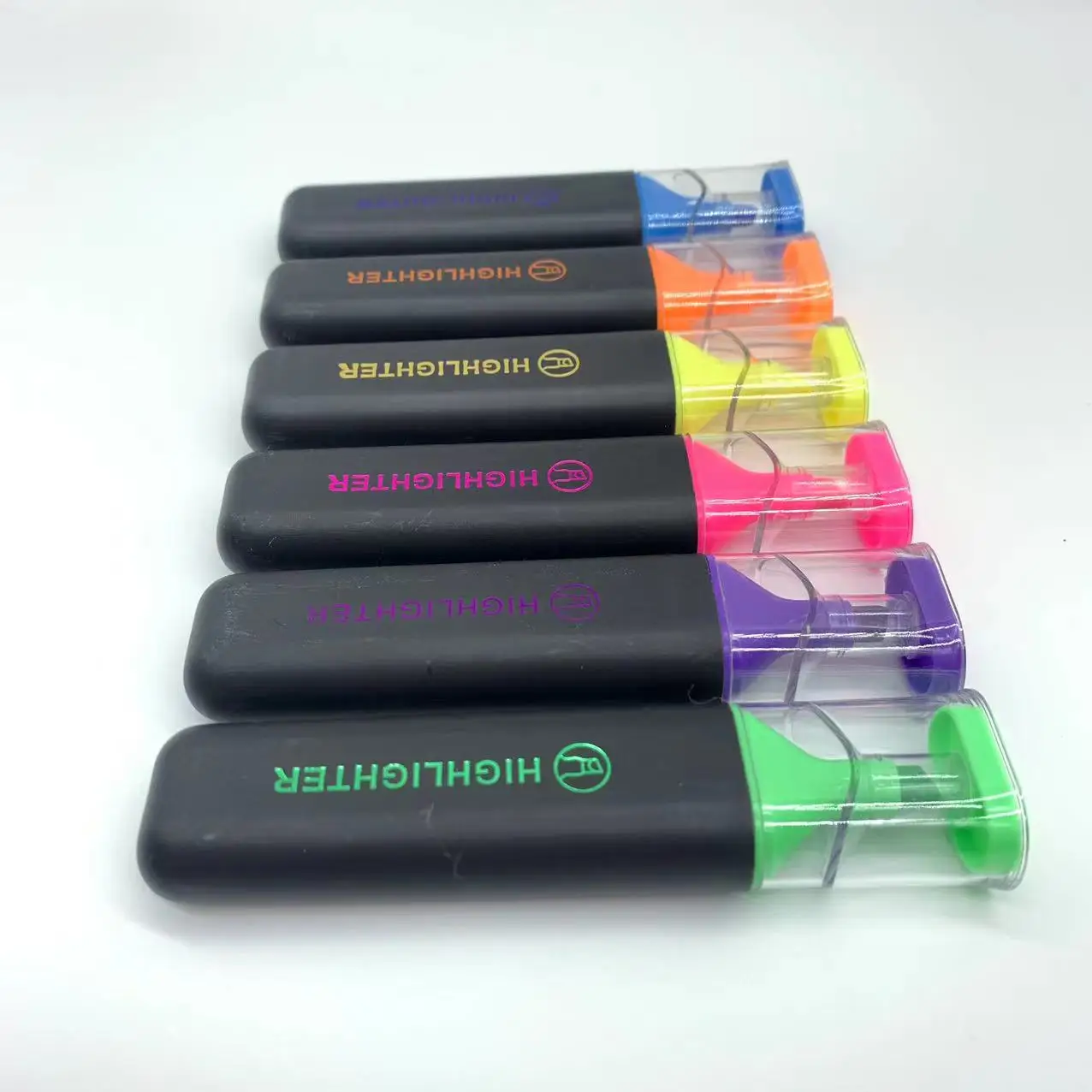 6 packs Colorful Bookmarks Highlighters For Student Badge Plastic Account