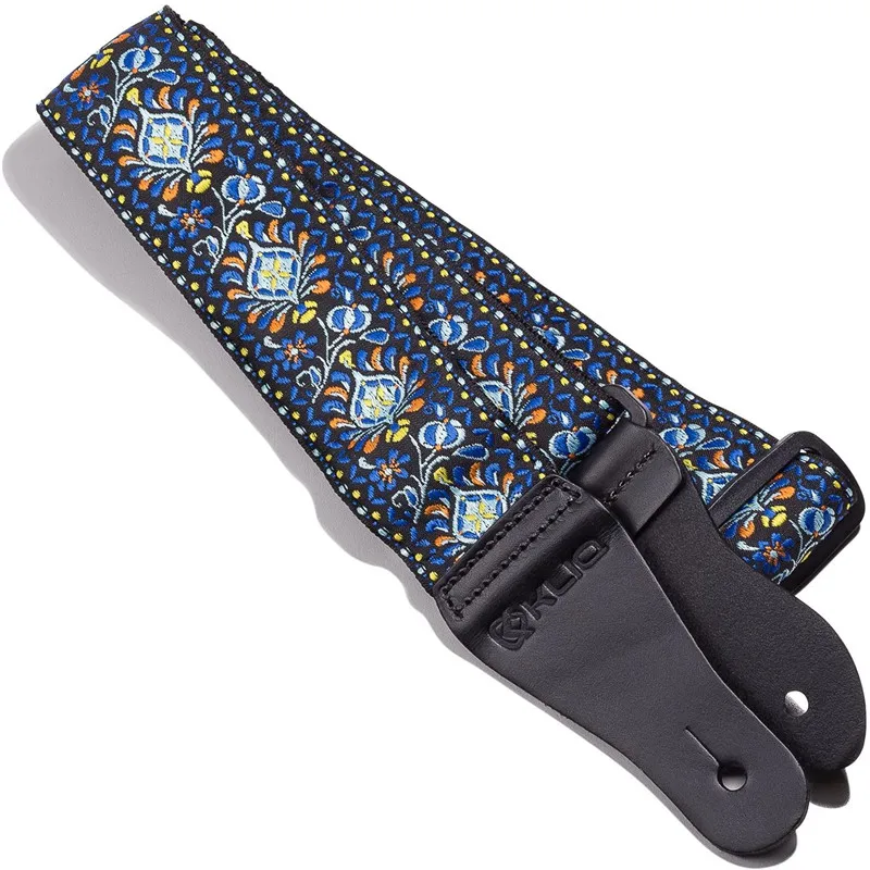 Adjustable Customized Color And Size Neoprene guitar strap for Acoustic Bass Durable Fashion Guitar Strap with Leather Ends