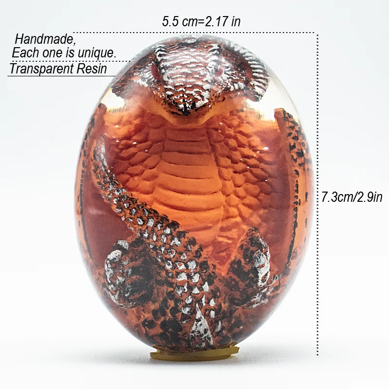 Wholesale Custom Highly transparent resin crafts Dinosaur Eggs Home decor statue Polyresin animal small  figurine Ornaments