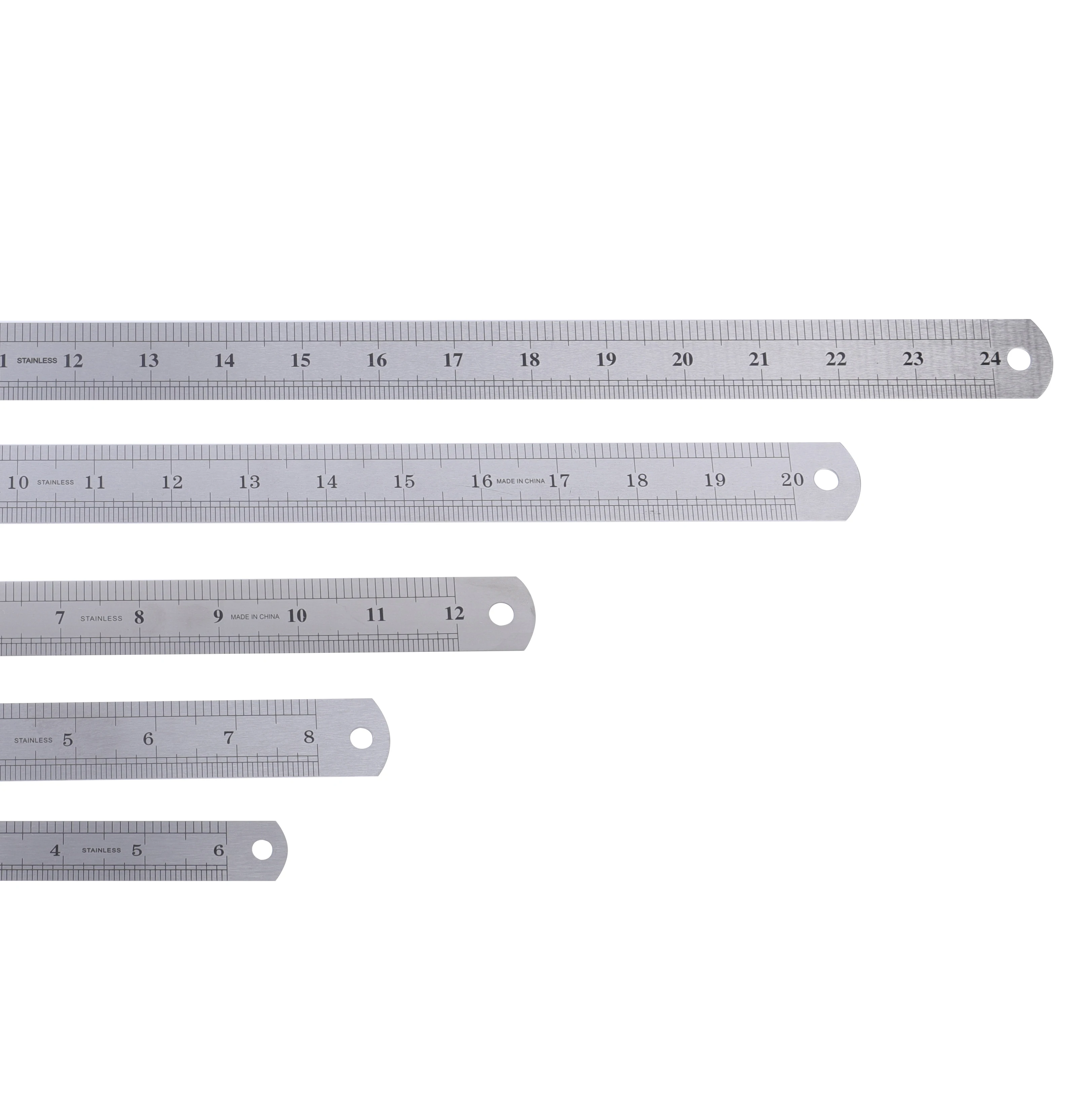 30 Cm Straight Etched Scales Metal Ruler Custom Design Stainless Steel Scale Ruler
