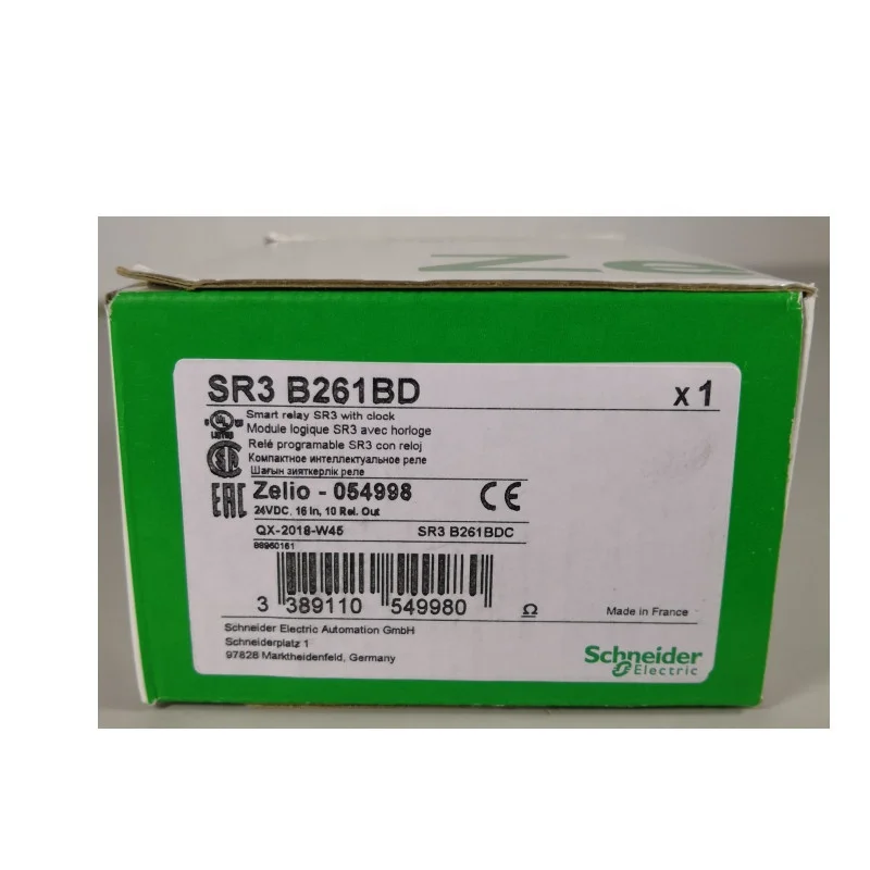 SCH NEIDER SR3B261BD Modular smart relay, Zelio Logic, 26 I/O, 24 V DC