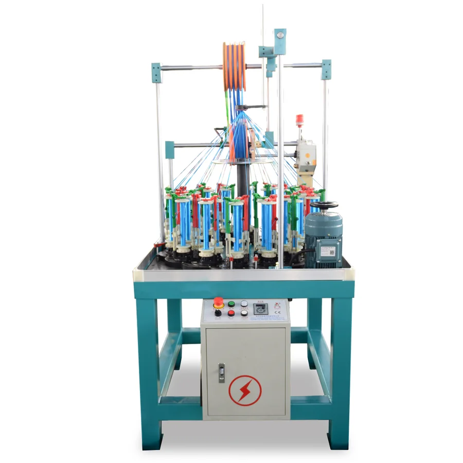 Xuzhou Henghui 17 spindle High Speed Adjustable Braided Waist Stretch Leather End Tip Elastic Stretch Belt Braiding Machine