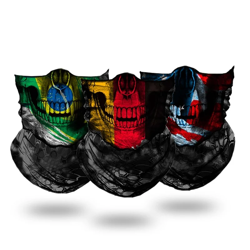 Wholesale Seamless Blue Glacier Tube Neck Gaiter 130gsm Coolmax Head Wrap Headbands Head Scarf Customised Bandana Scarves