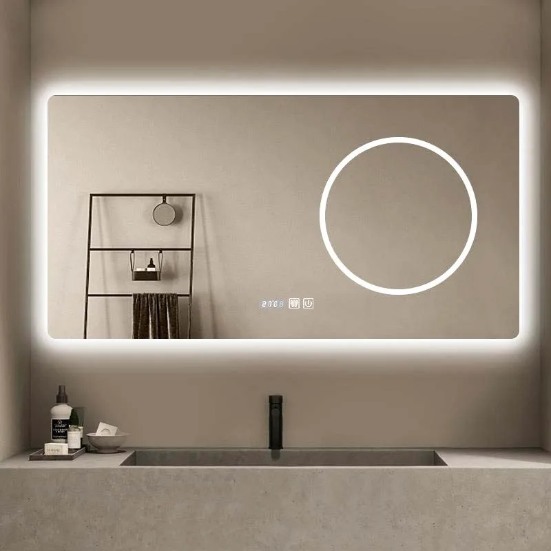 ETL hotel led wall mirrors frameless bath mirrors bathroom lighted glass mirror with waterproof
