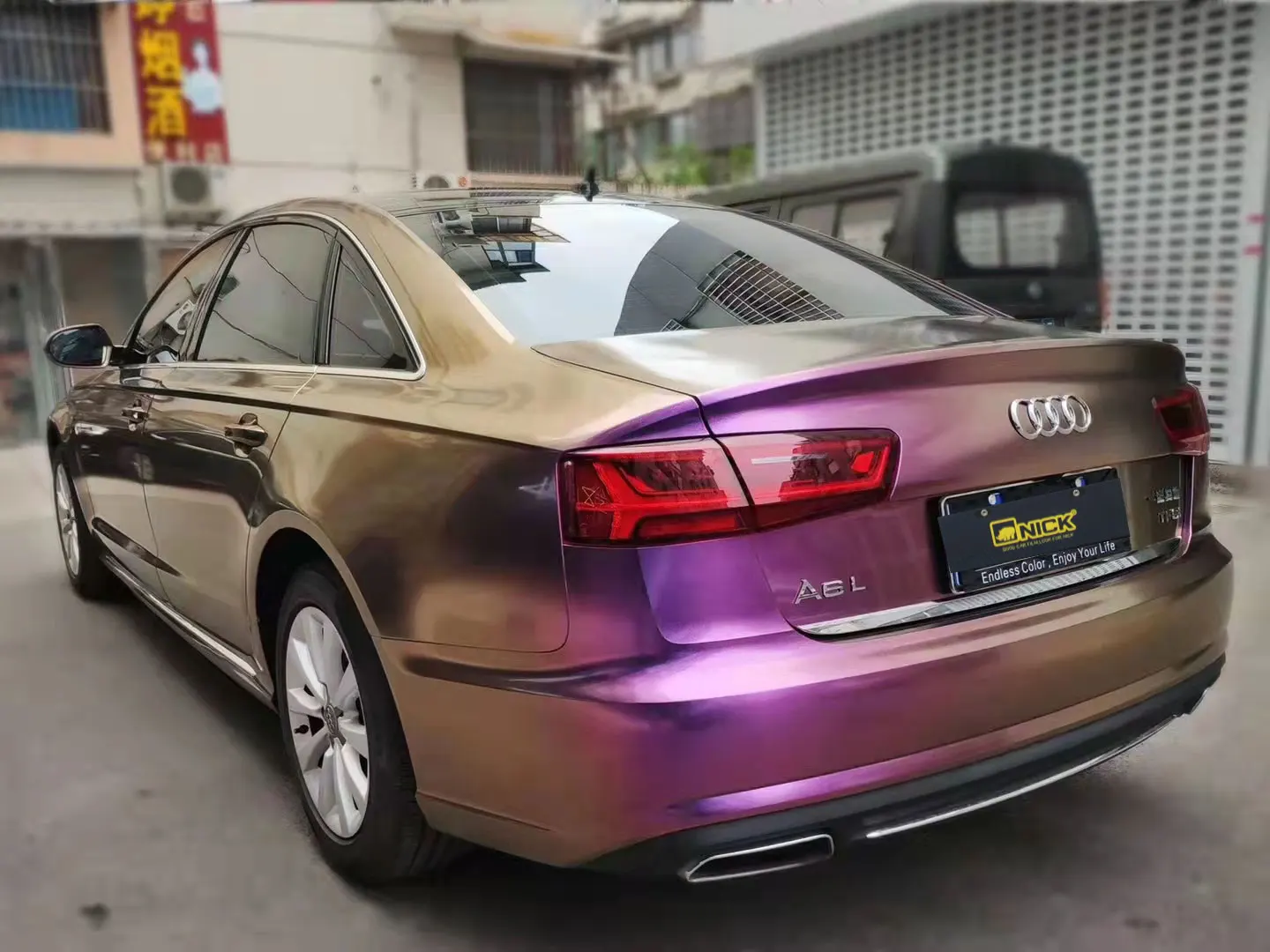 Виниловые покрытия для автомобиля цвета единорога Хамелеон бриллиант красная медь глянцевая