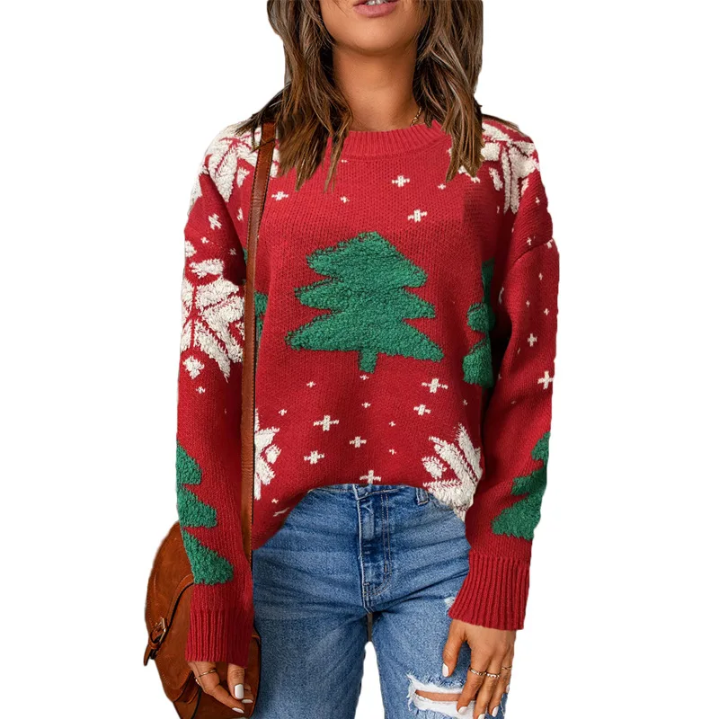 Most Popular Custom Knitting Pattern Funny Crew Neck Couple Christmas Sweater Sweater Christmas Sweater