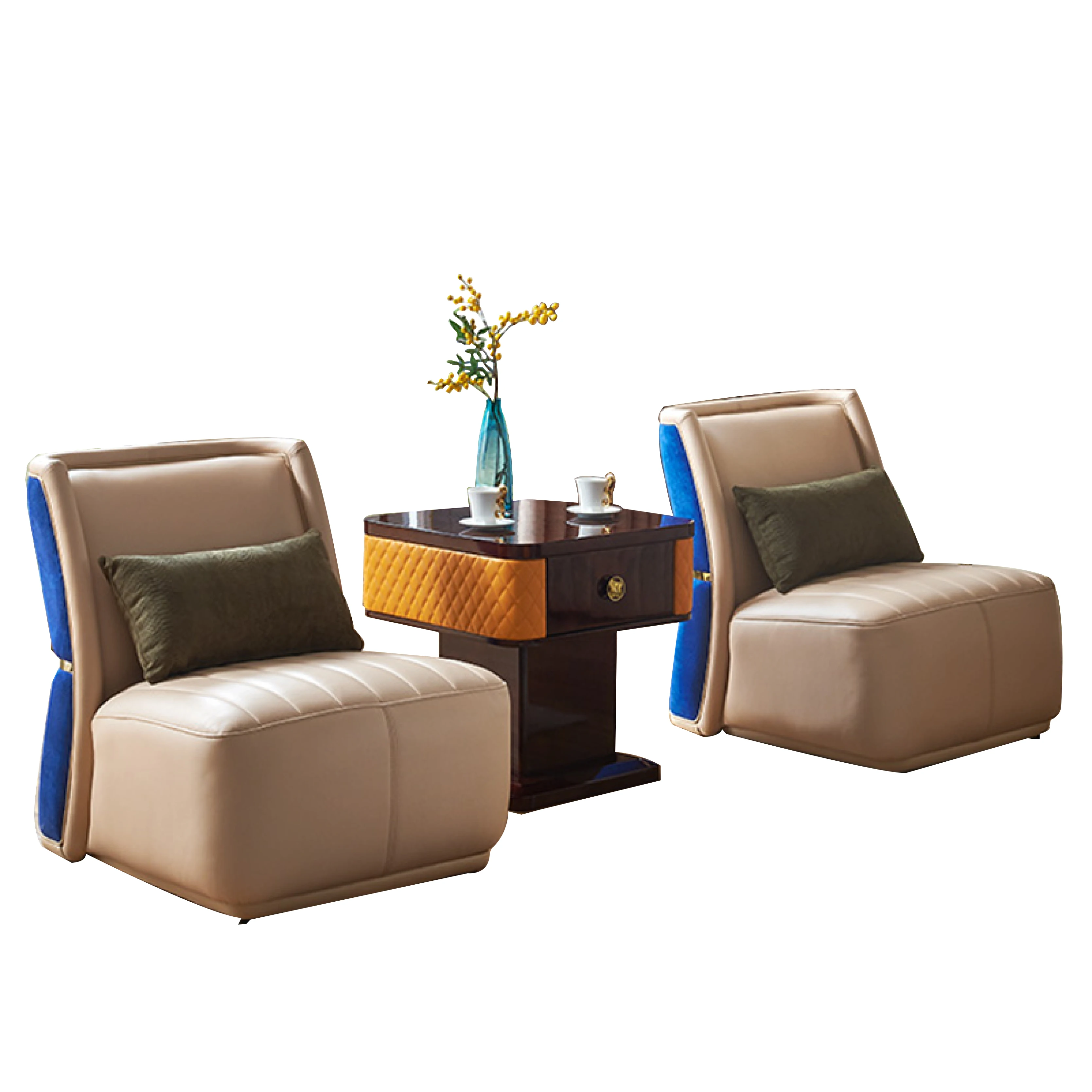 Modern high comfortable leather leisure sofa set italian style living room leisure couch