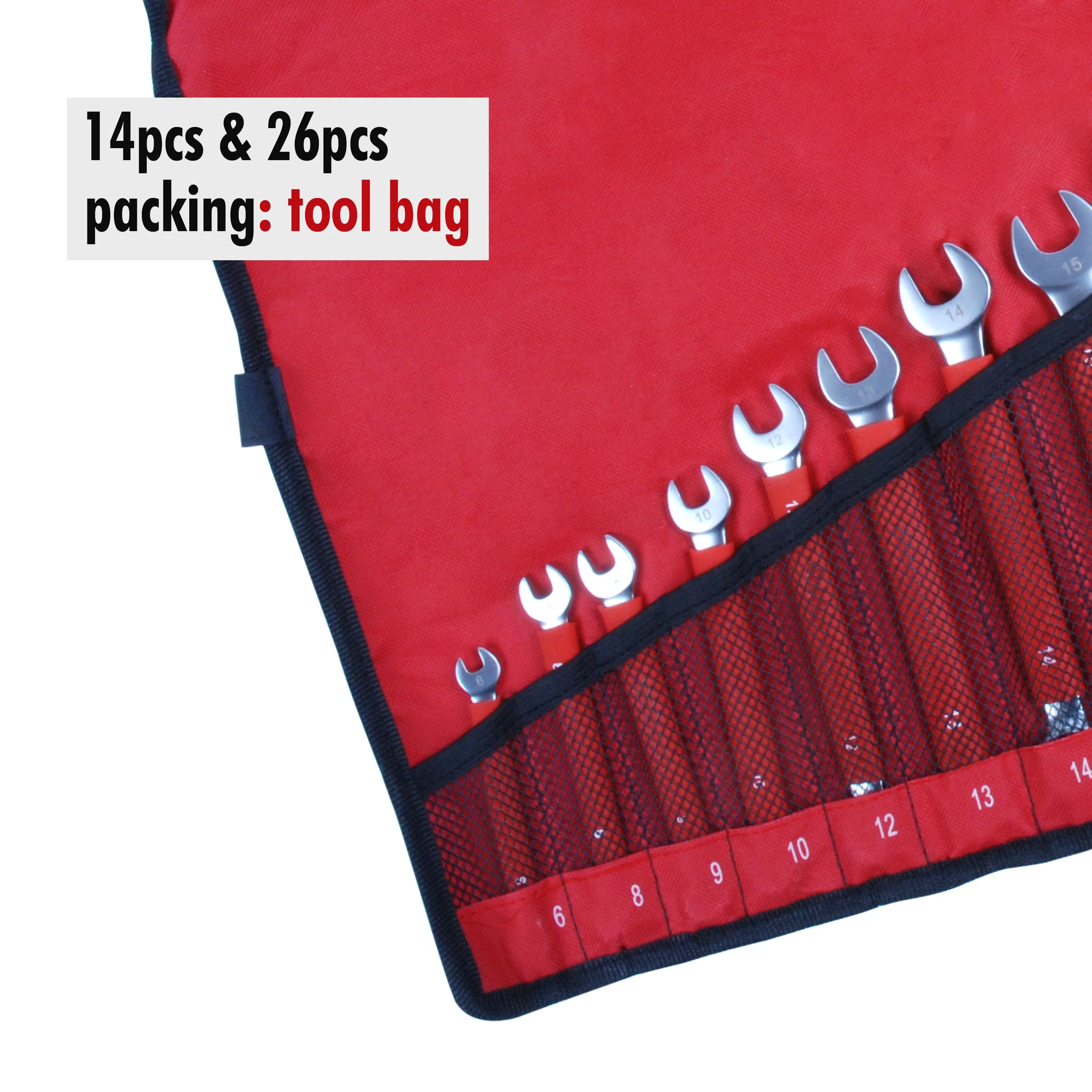 American Style Matte Finish surface Metric Mechanics Hand Tool Two Way Dipped Plastic Handle Combination Spanner Wrench