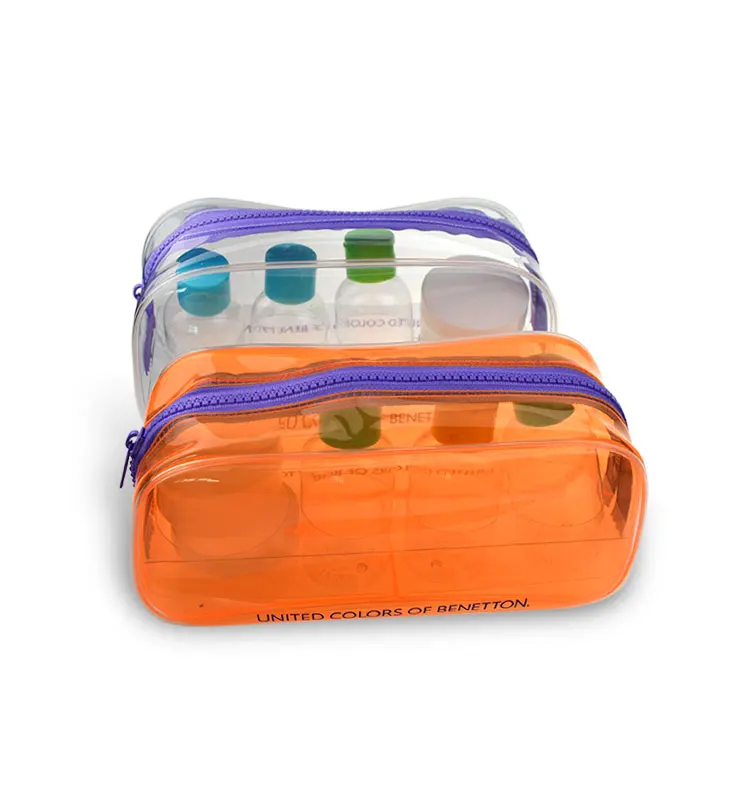 Custom Wholesale PVC Cosmetic Bag Portable Travel Water-proof Beauty Toiletry Pouch Clear Makeup Storage Bag