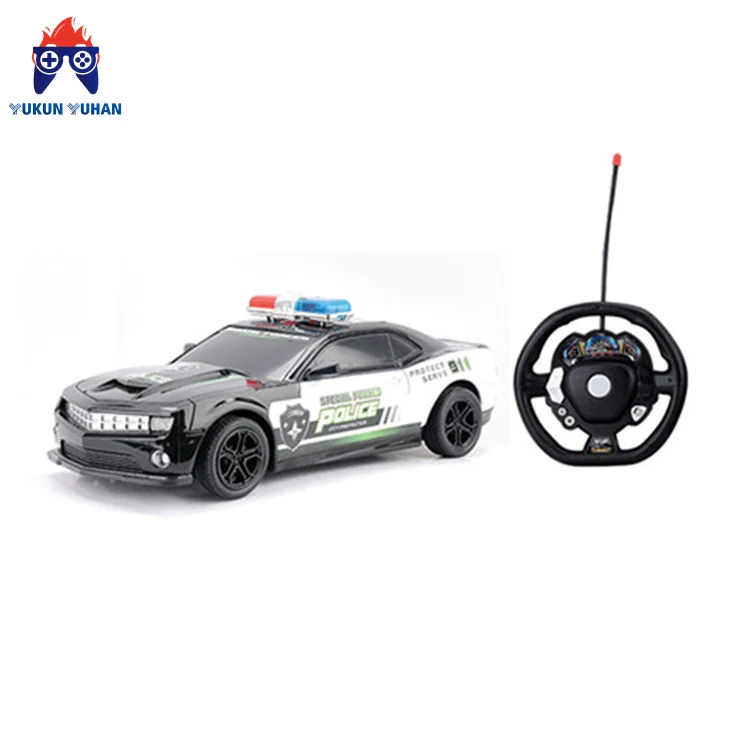 Wholesale Kids Toy 1:16 Four-way Gravity Sensing Steering Wheel Pedal Remote Control Police Car