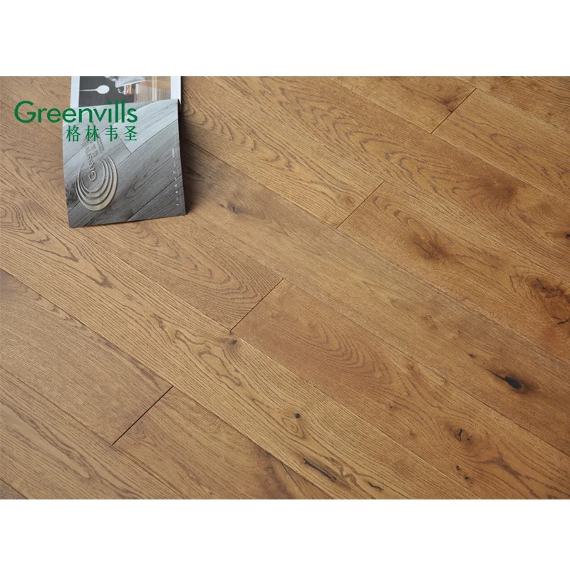 Smoked french oak /white oak parquet flooring brushed /smooth surface for sale 2021