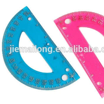 
School math tools stationery plastic protractor 