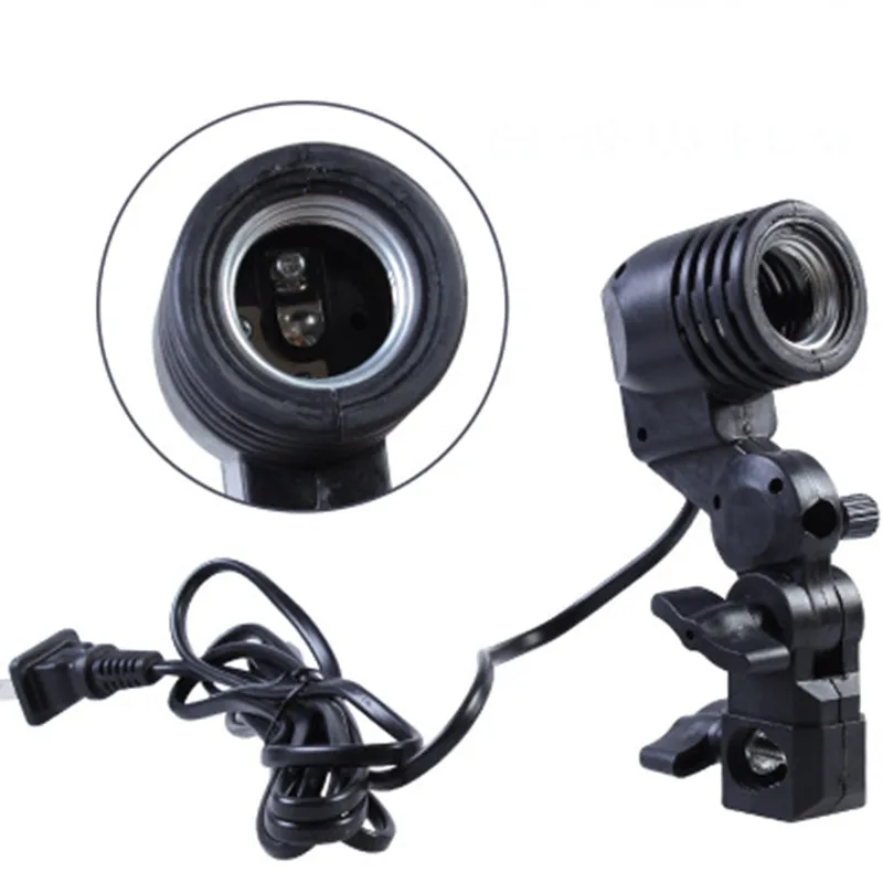 Flash Umbrella Bracket Single Head Bulb Holder Photo Lighting Bulb Holder Bulb lamp socket For Photography Studio Accessorie